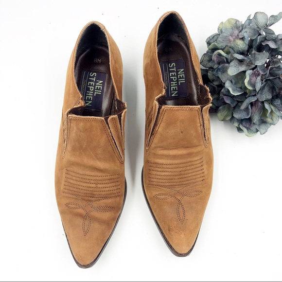 Neil Stephen Shoes - Neil Stephen | Tan Western Ankle Booties